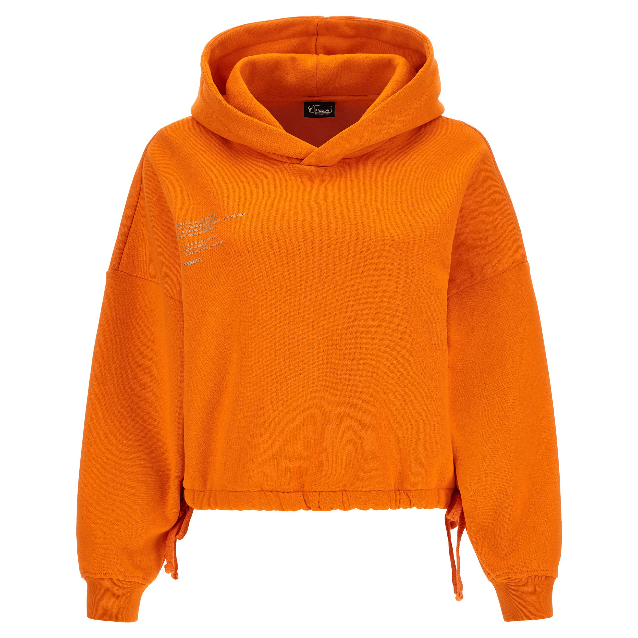 Cropped hoodie hot sale with drawstring waist