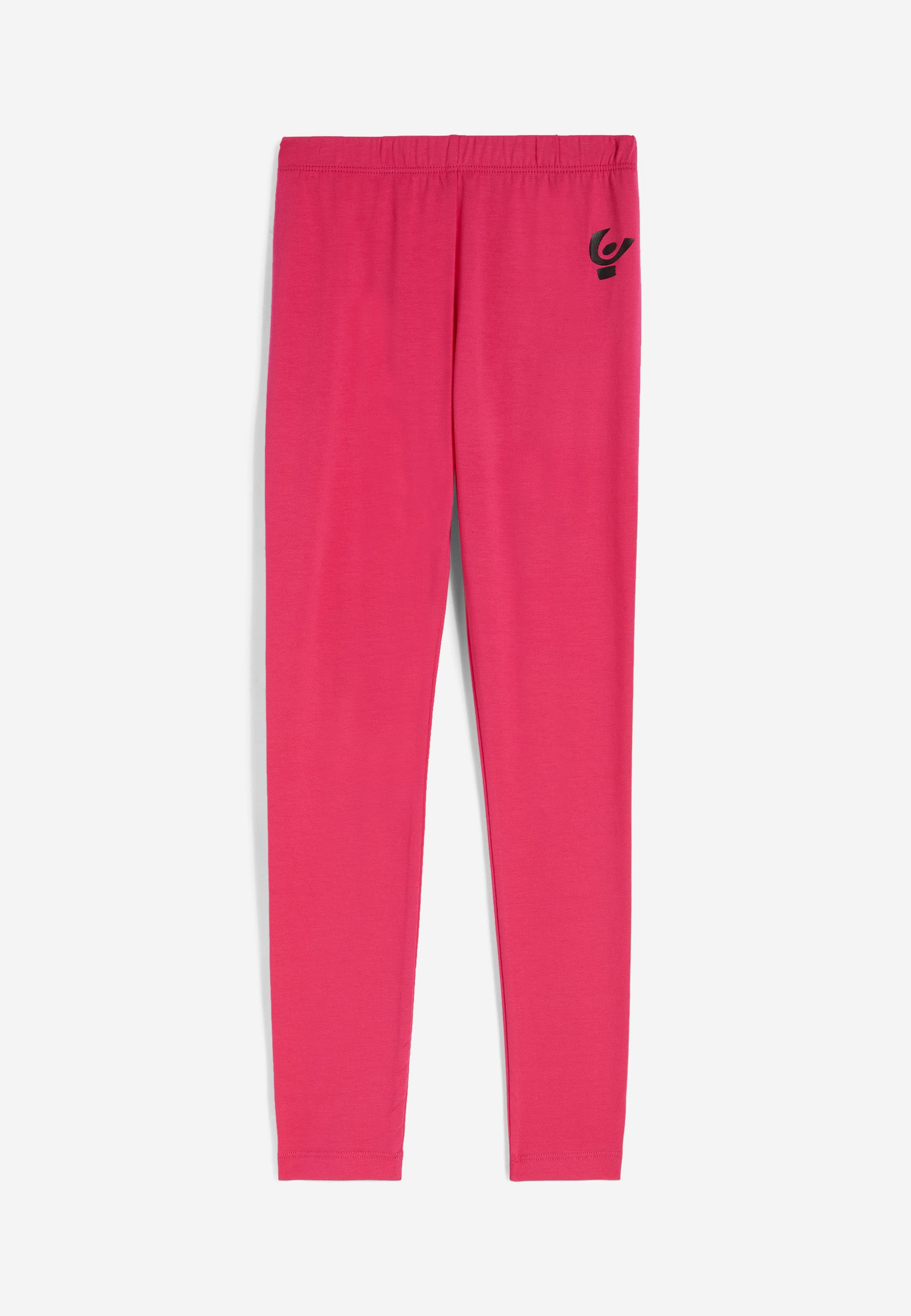 Stretch cotton leggings with a small logo on the hip