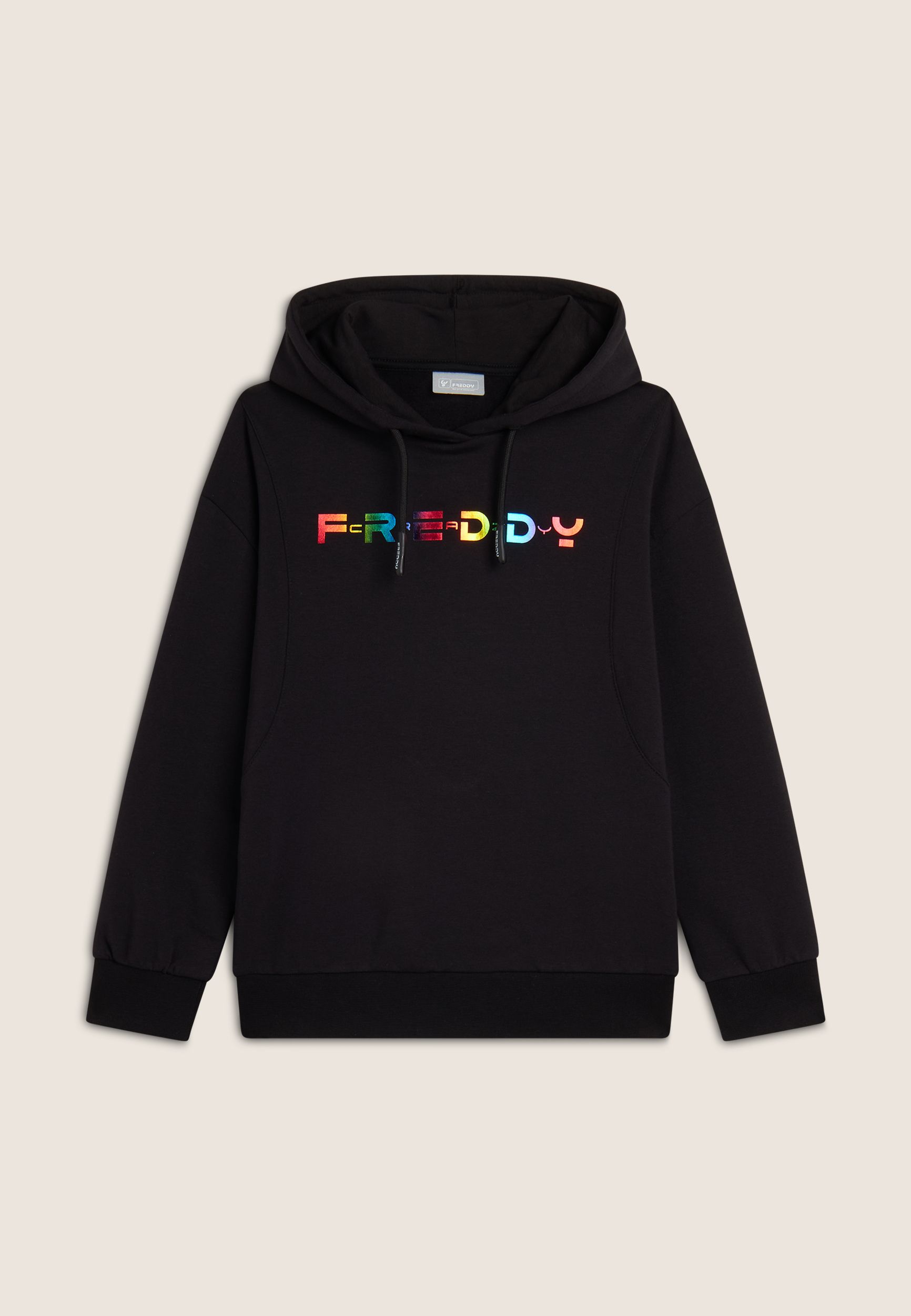 Felpa da Bambina con Cappuccio e Stampa Arcobaleno Freddy Official Store
