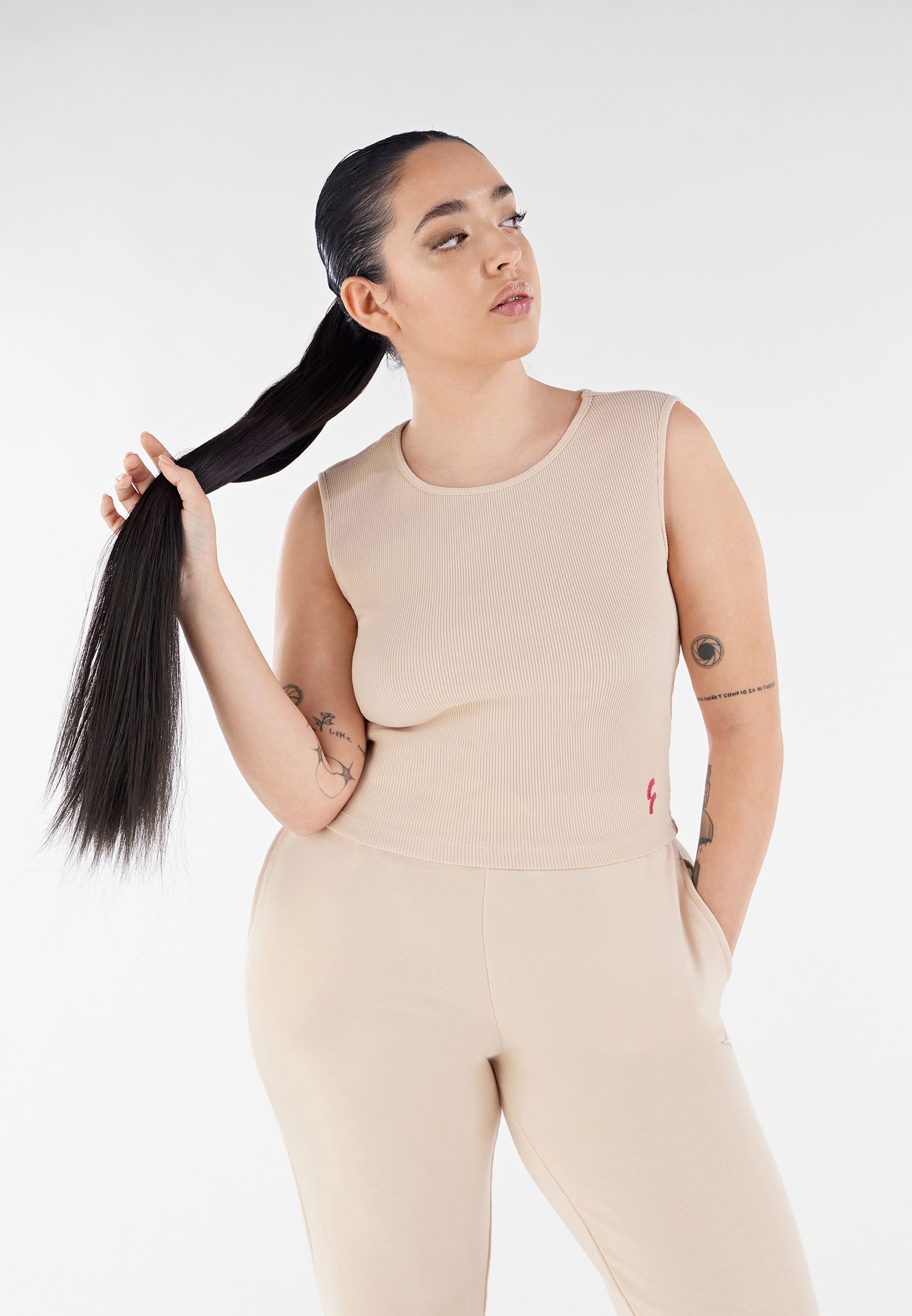Cropped form fitting ribbed tank top Freddy Official Store