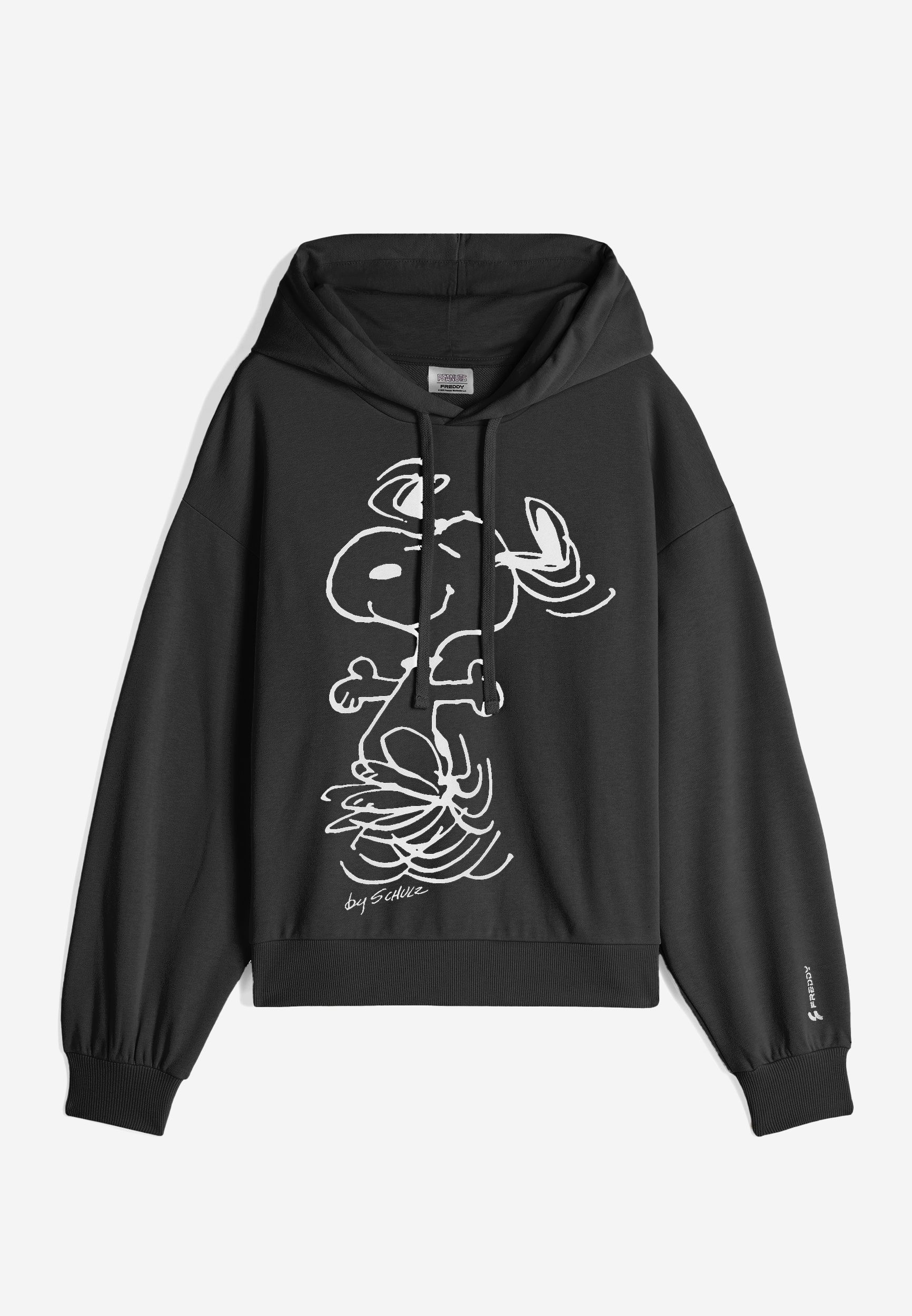 Felpa donna oversize con cappuccio e grafica Snoopy Freddy Official Store