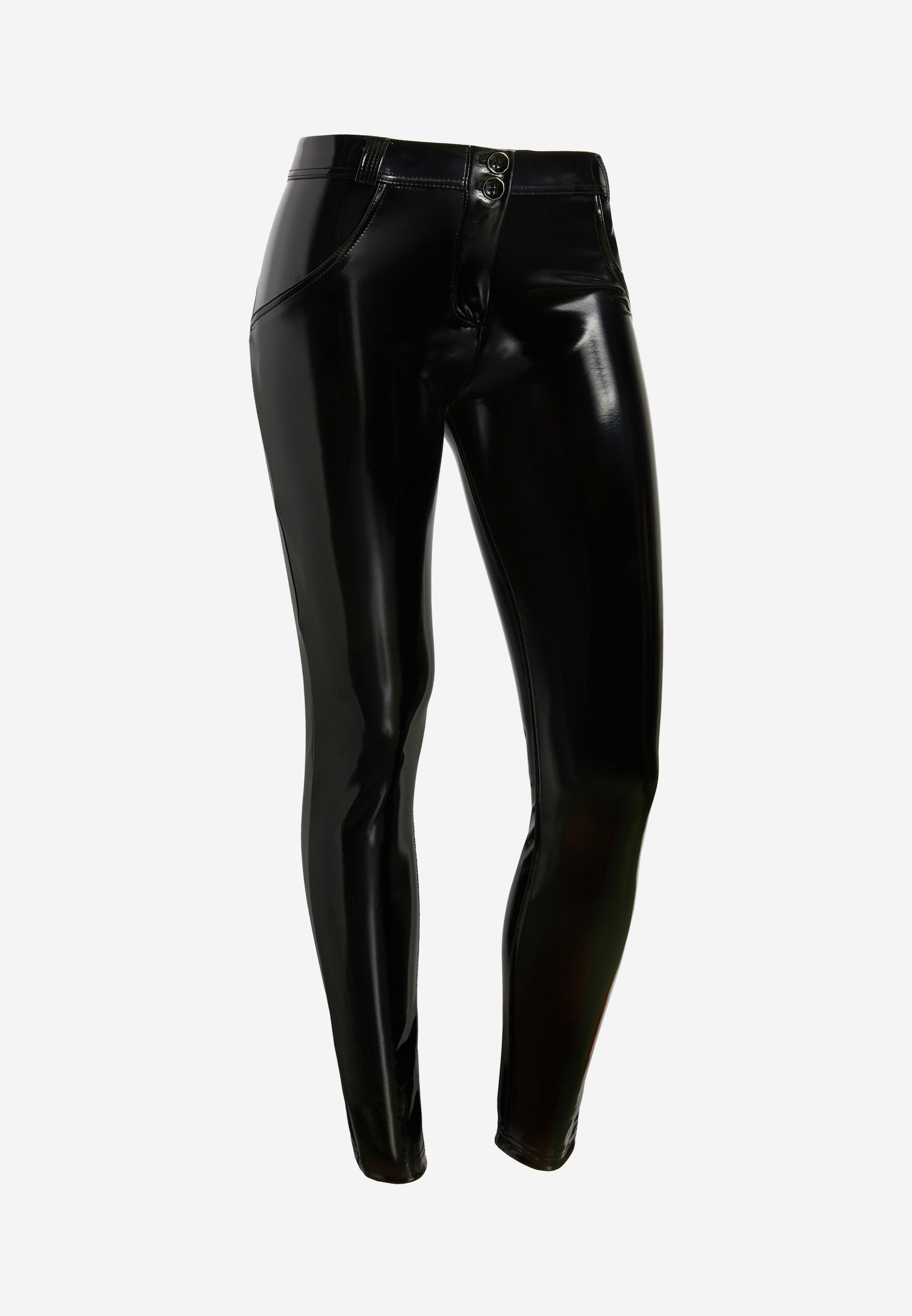 Low waist WR.UP® superskinny shaping trousers in latex | Freddy ...