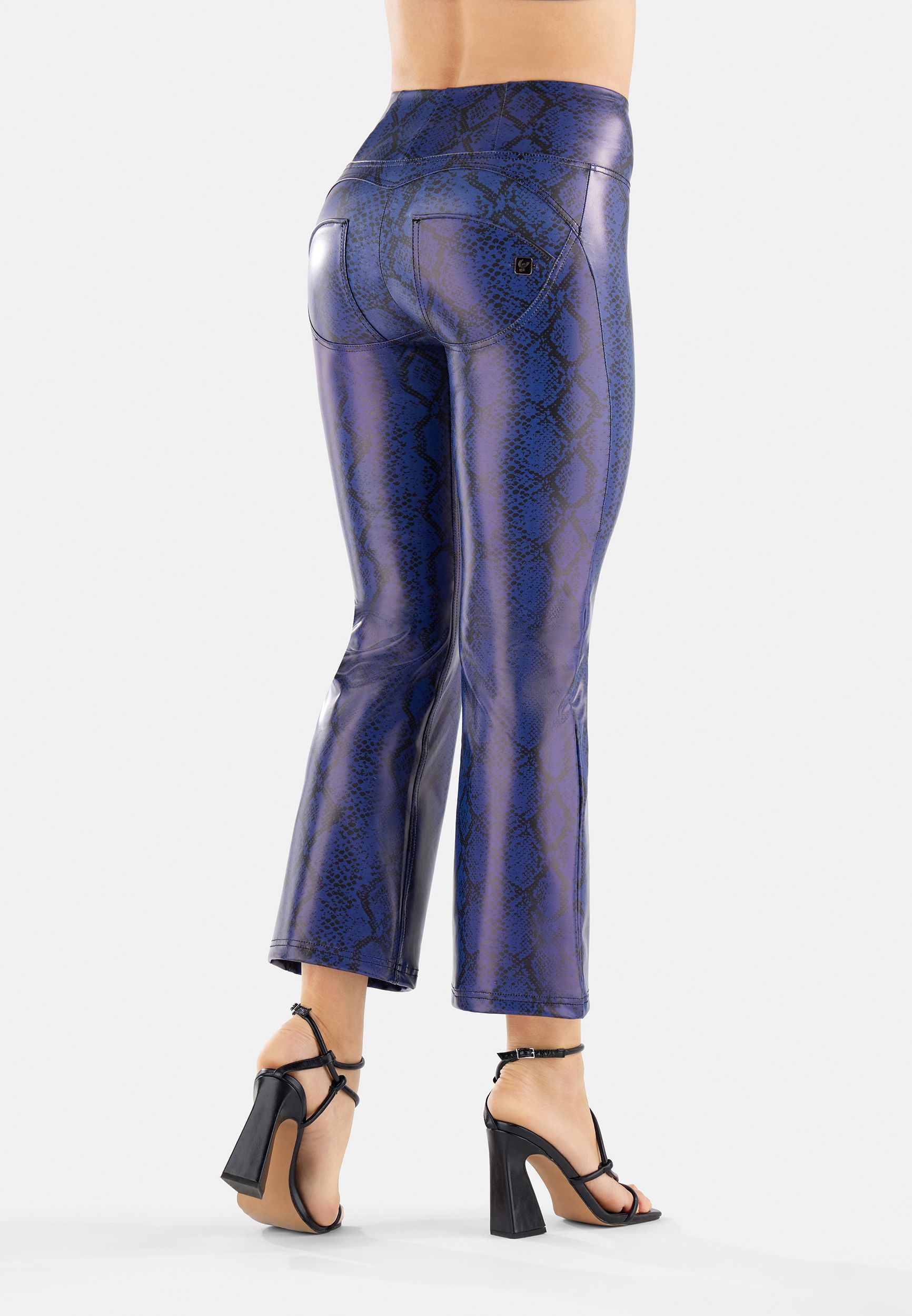 Snake print faux leather pants on sale
