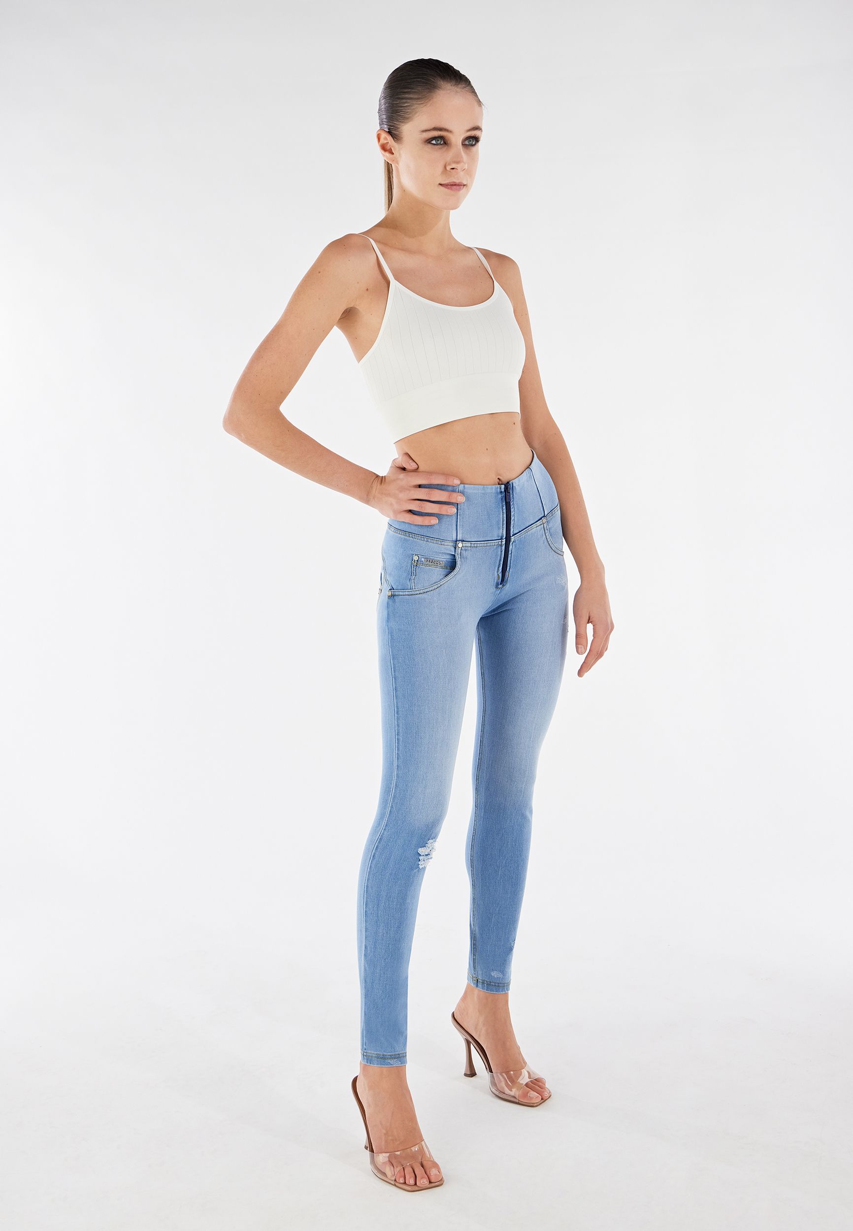 Ripped push up jeans sale