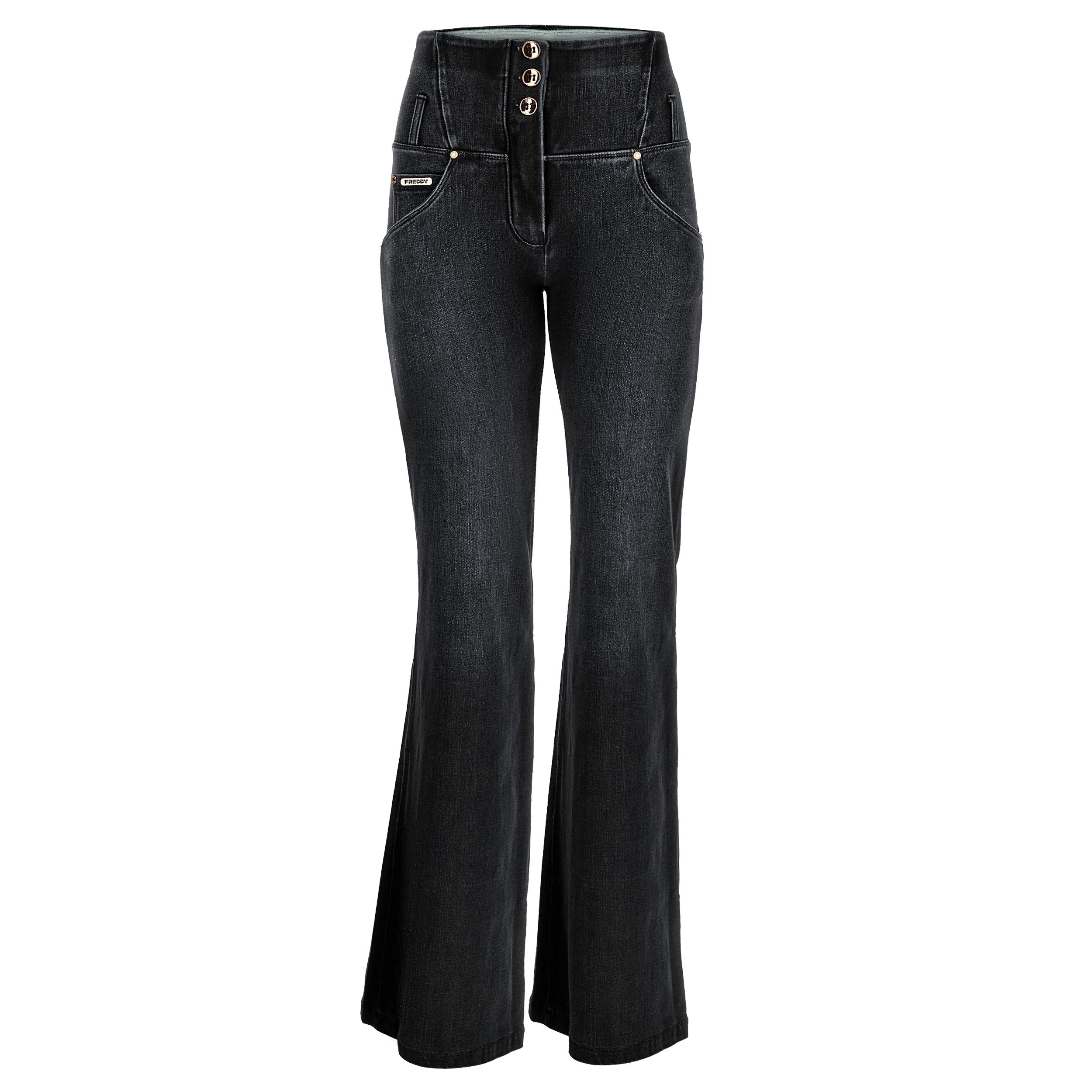 High Rise Super Flare Jeans - Black