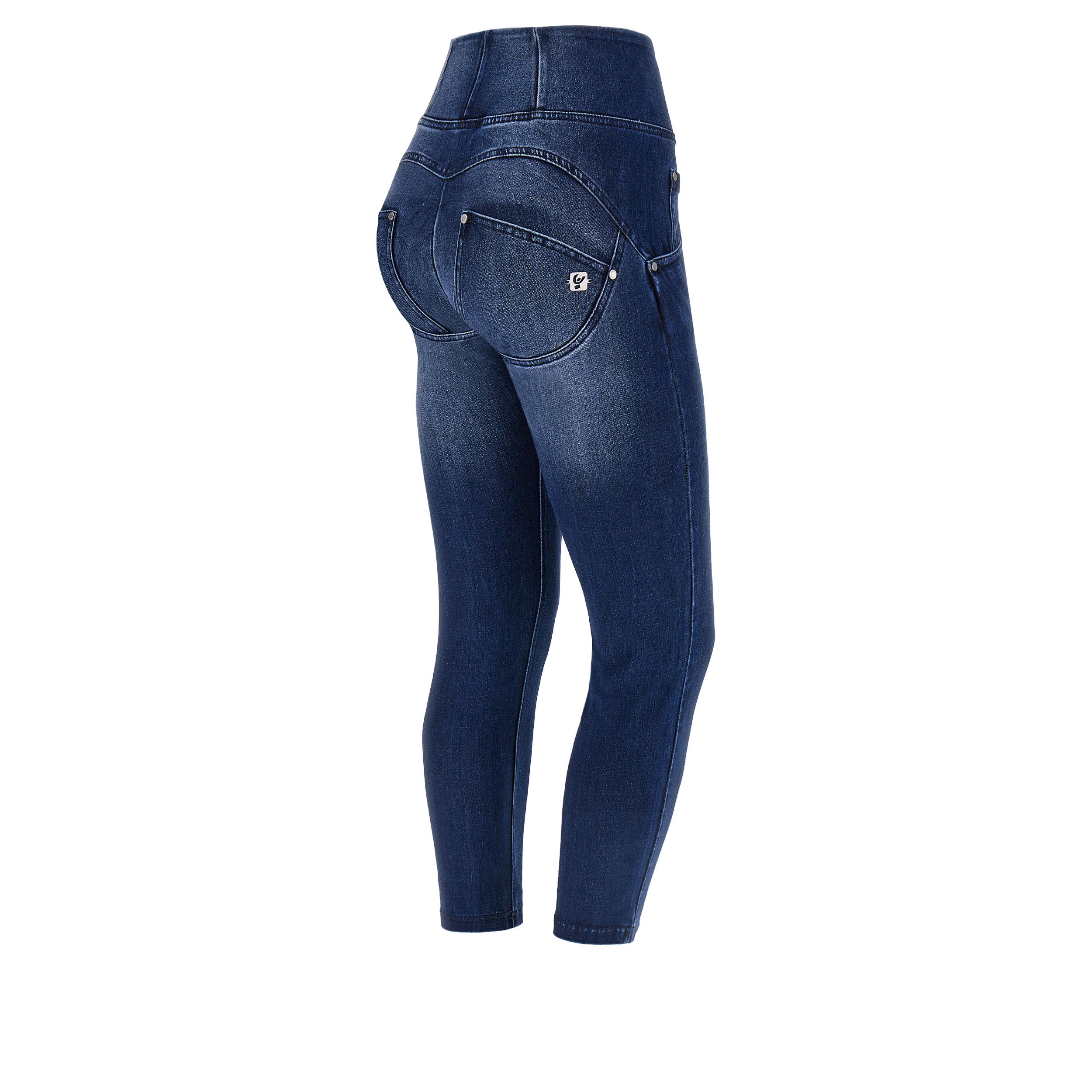WR.UP 7 8 push up superskinny jeans with high waist and tears