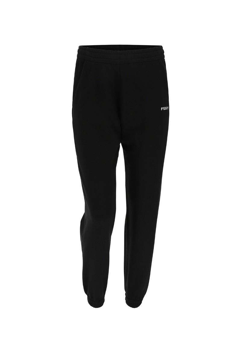 Pantaloni sportivi in french terry vita e fondo con elastico