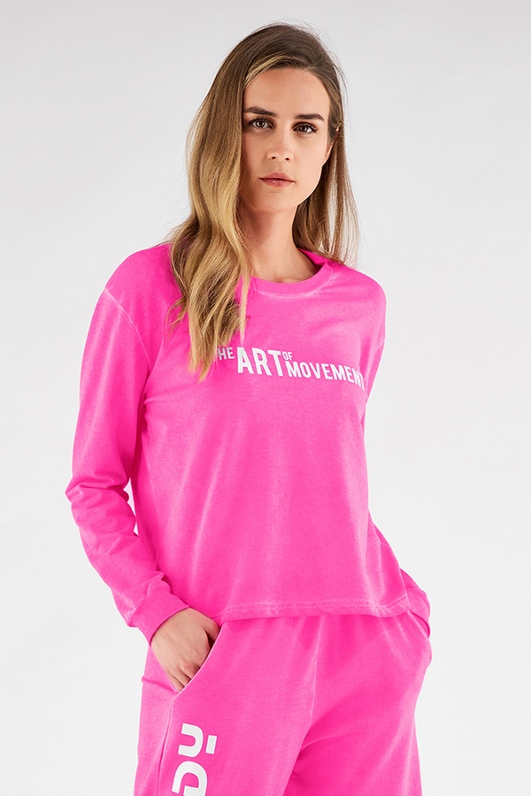 Neon sweatshirt with The Art Of Movement motif