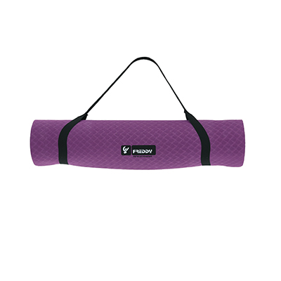 PVC yoga mat with shoulder strap