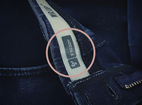 the brand on the inner silicone band