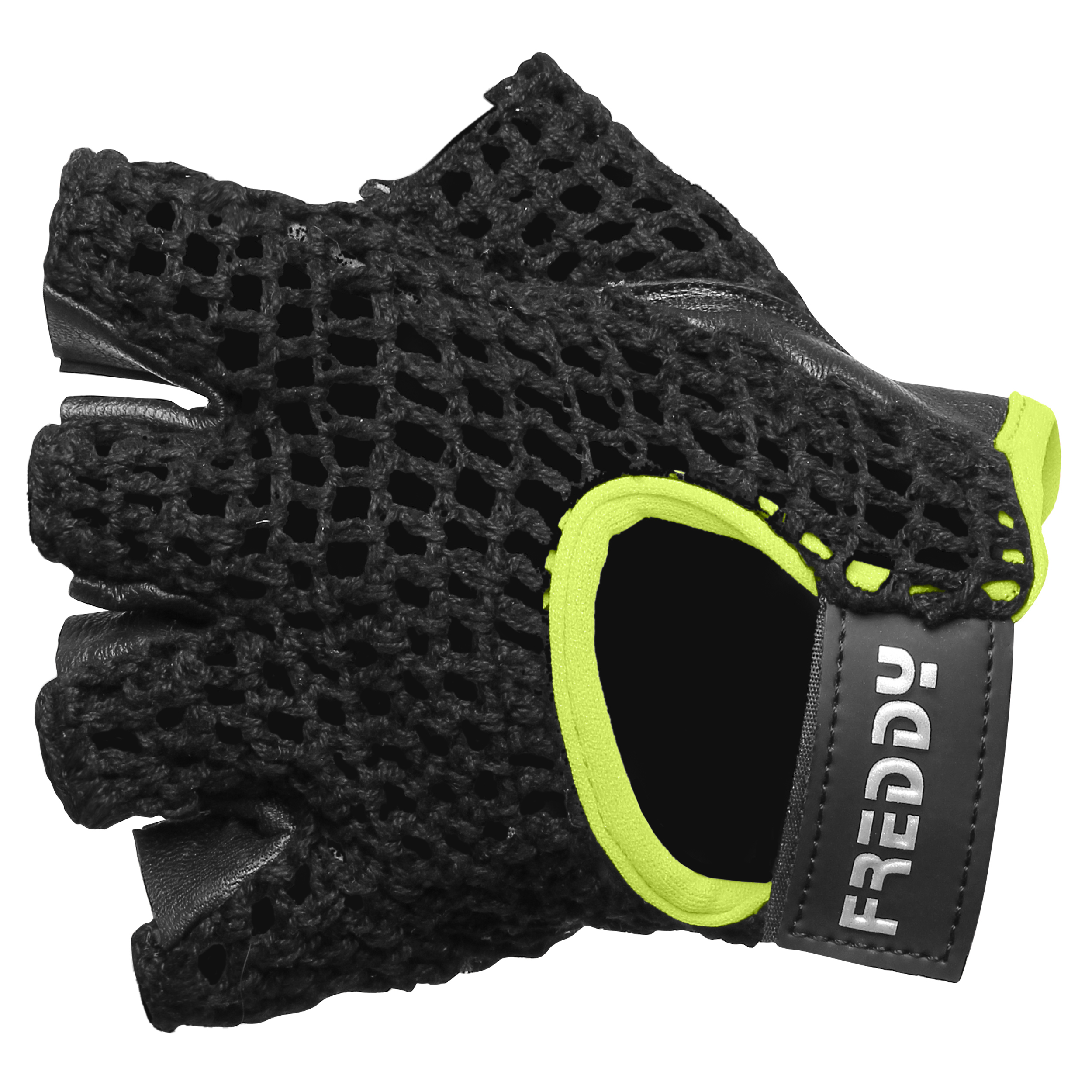Guanti da fitness con palmo in pelle e dorso in mesh