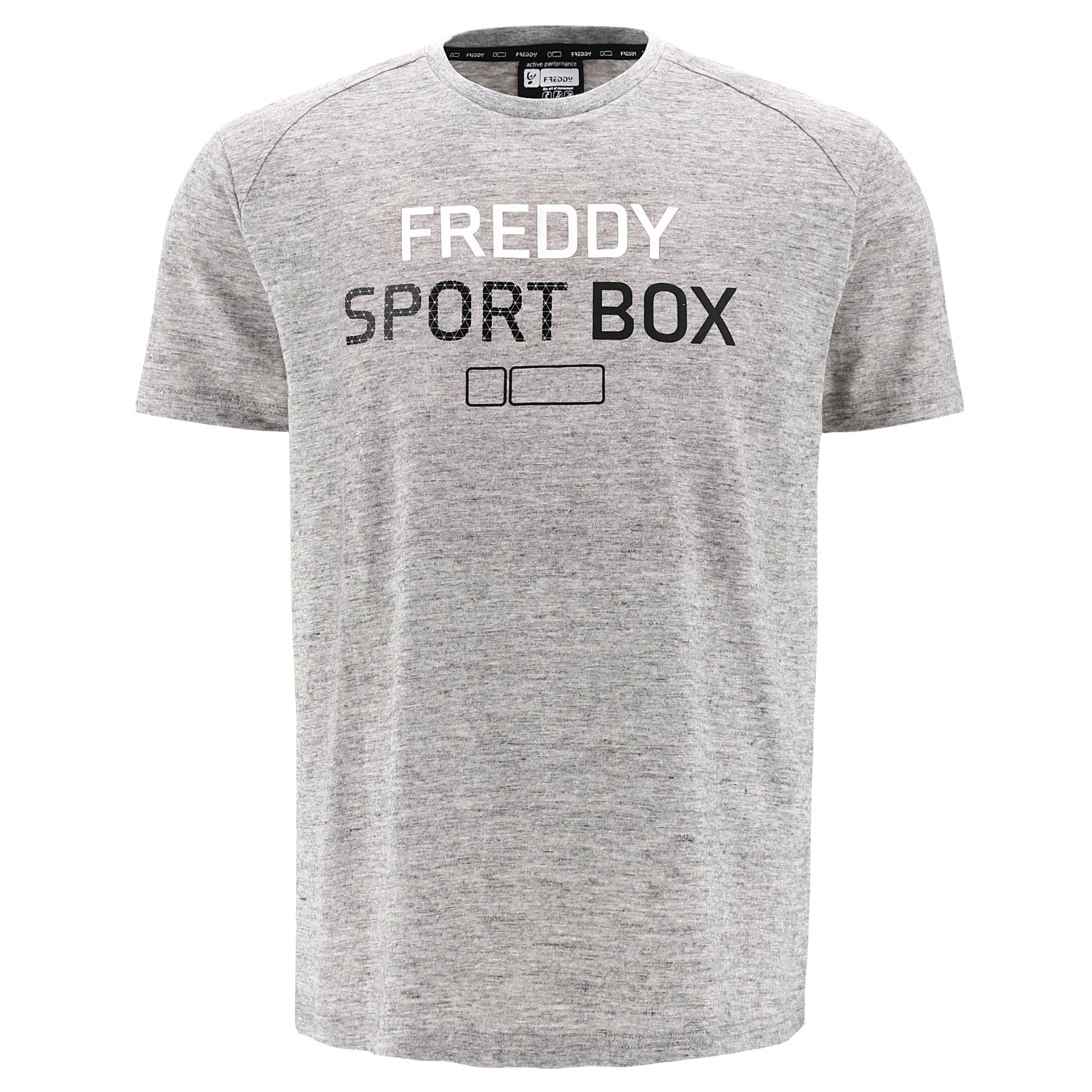 T-shirt grigio mélange con stampa FREDDY SPORT BOX e No Logo